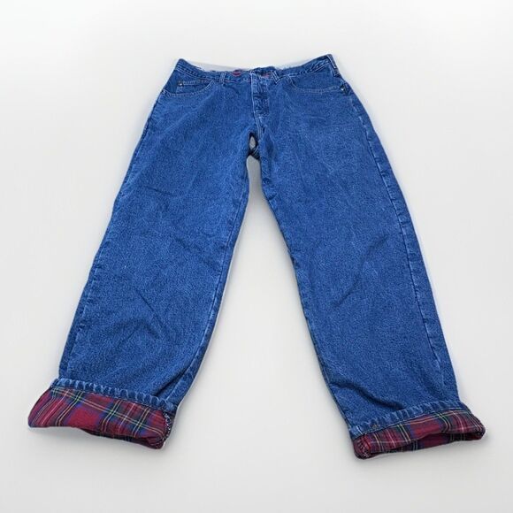 L.L. Bean Other - Vintage LL Bean Flannel Lined Jeans Size 38x31 ( Actual) Blue Denim USA Made